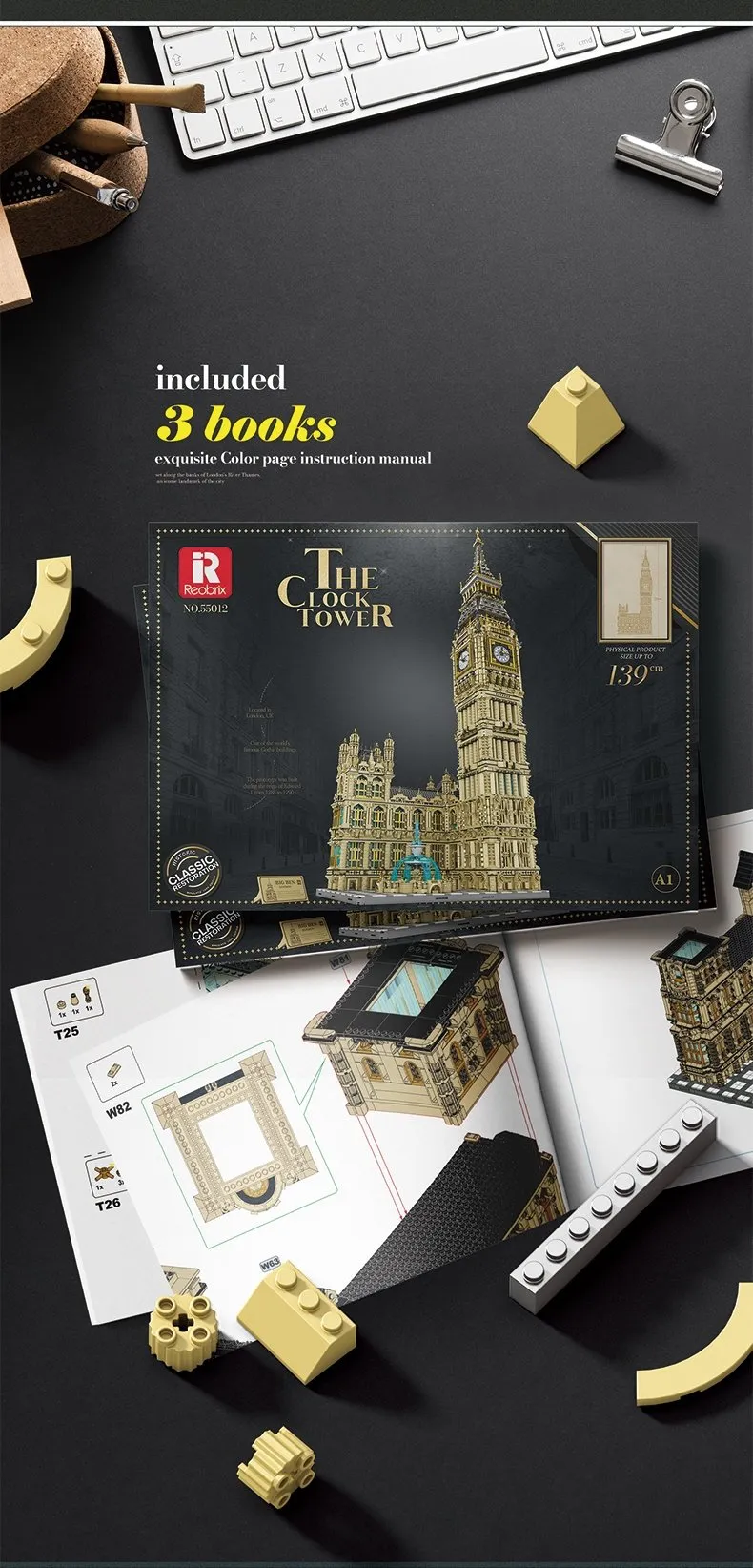 Kocke REOBRIX 55012 - Big Ben - 13 825 elementov